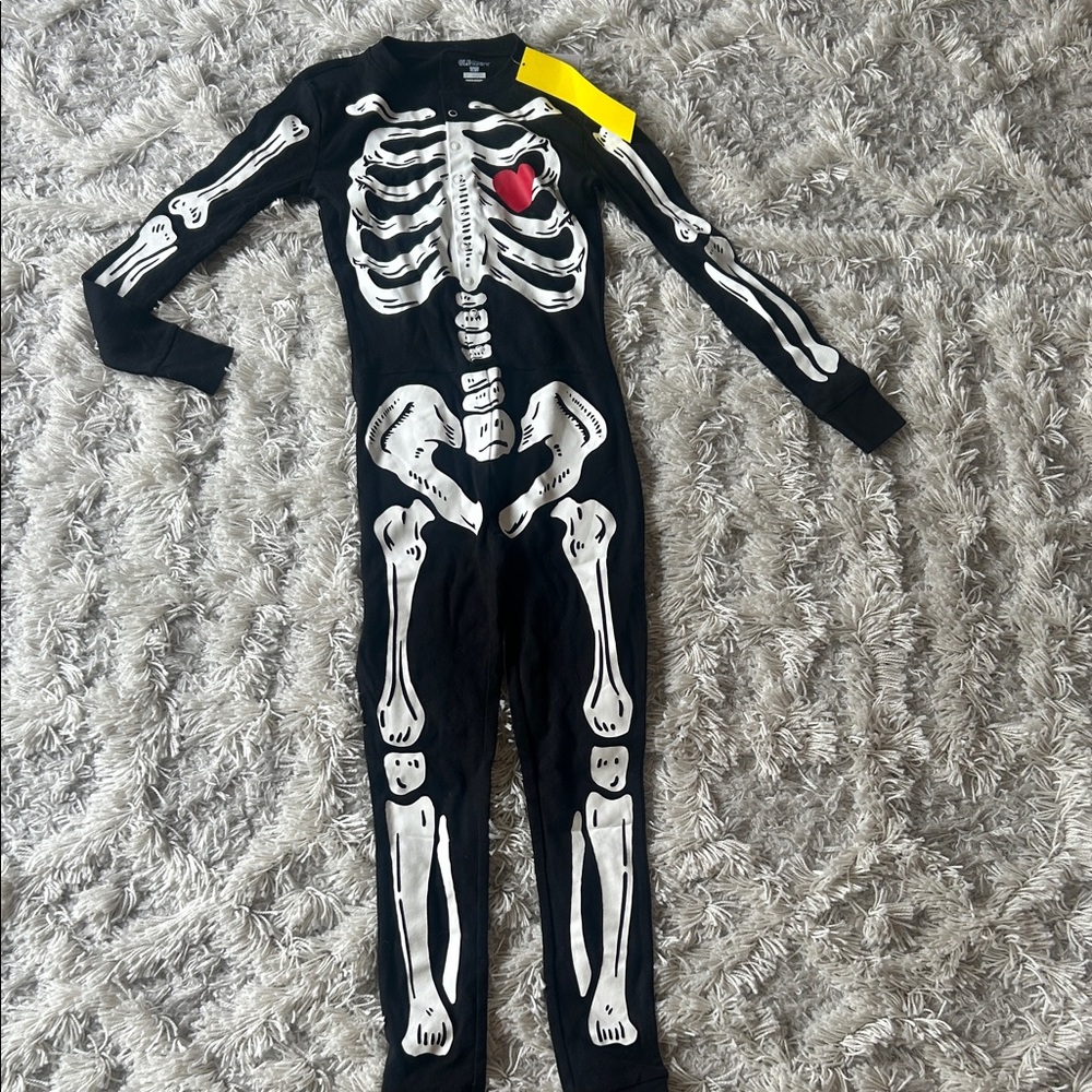 Old Navy Black Skeleton Kids Pajama Set